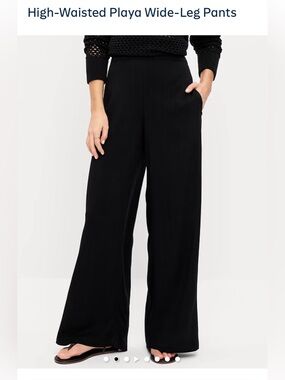 Old Navy Black High-Rise Wide Leg Pants